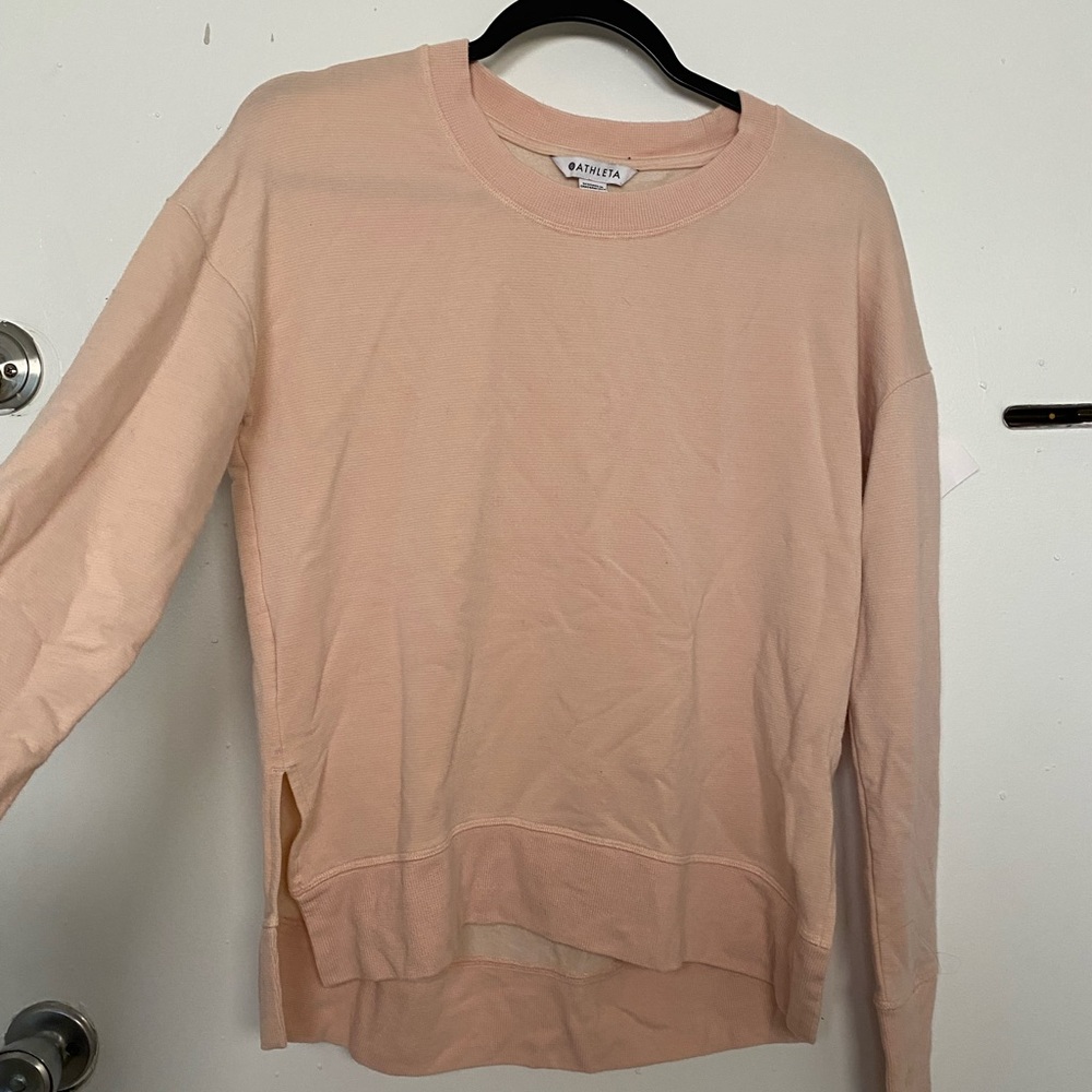 Athleta light pink sweater